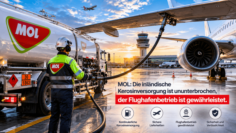 MOL: Die inländische Kerosinversorgung ist störungsfrei, der Betrieb der Flughäfen ist gesichert