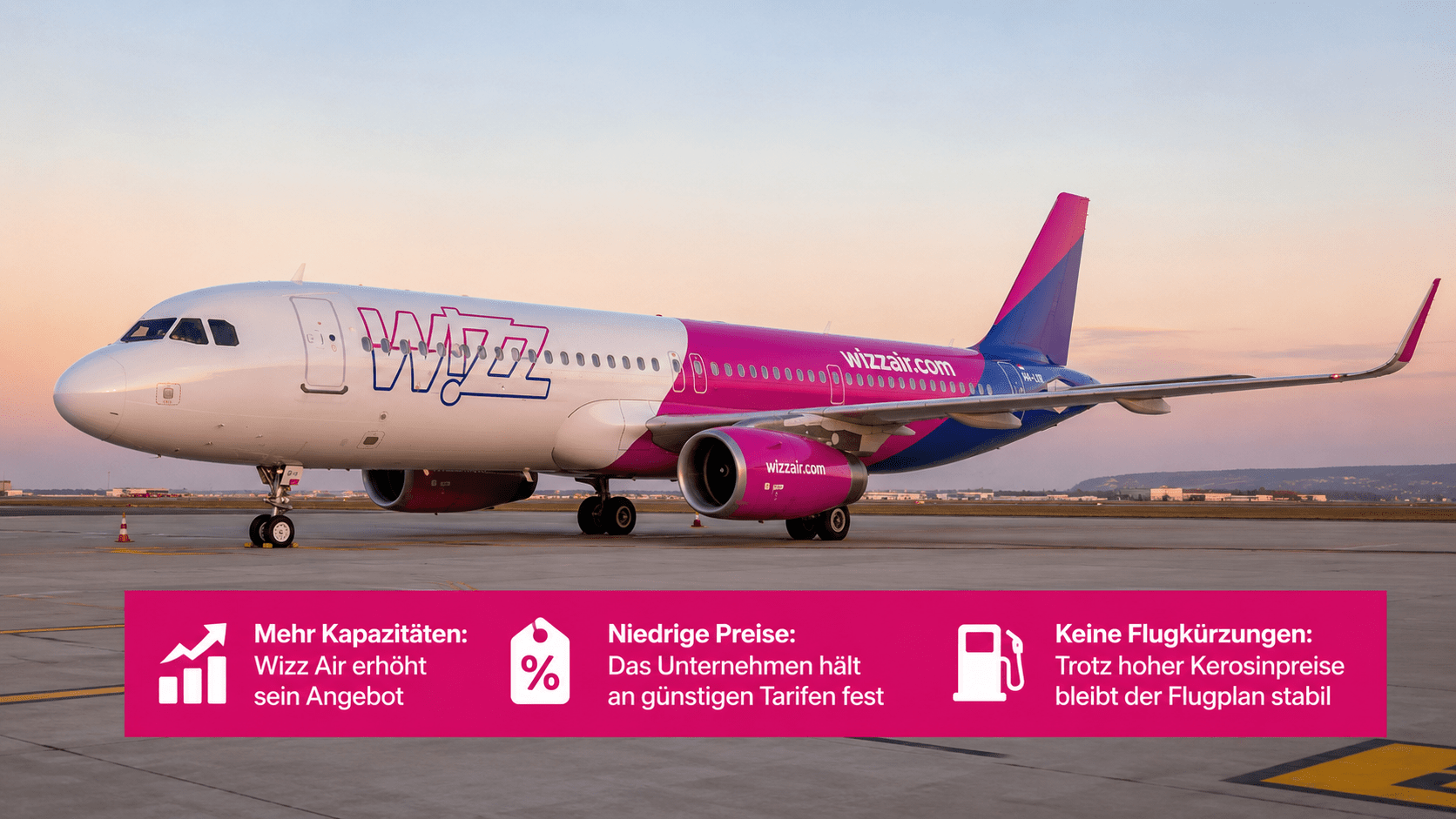 Wizz Air: Das Unternehmen erhöht seine Kapazitäten, hält an niedrigen Preisen fest und plant trotz hoher Kerosinpreise keine Flugkürzungen