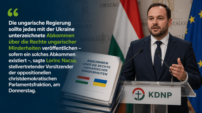 Ein Vertreter der Christdemokraten fordert die Regierung auf, das mit der Ukraine unterzeichnete Abkommen zu veröffentlichen.