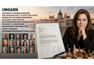 Sechzehn Persönlichkeiten aus Wissenschaft, Kultur und Sport schlagen die Wahl von Judit Polgár zur Bundespräsidentin vor
