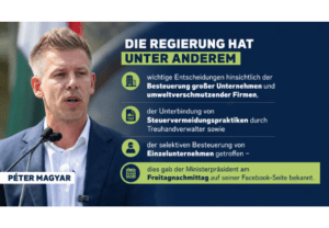 Péter Magyar: Die Regierung hat wichtige wirtschaftliche Entscheidungen bezüglich Treuhandverwaltern und der Besteuerung von Unternehmen getroffen
