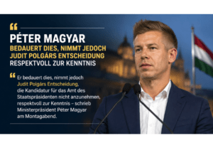 Péter Magyar bedauert dies, nimmt jedoch Judit Polgárs Entscheidung respektvoll zur Kenntnis